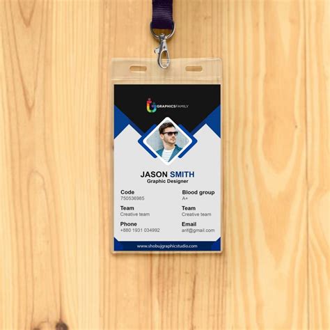 Office Id Card Design Free psd Download – GraphicsFamily