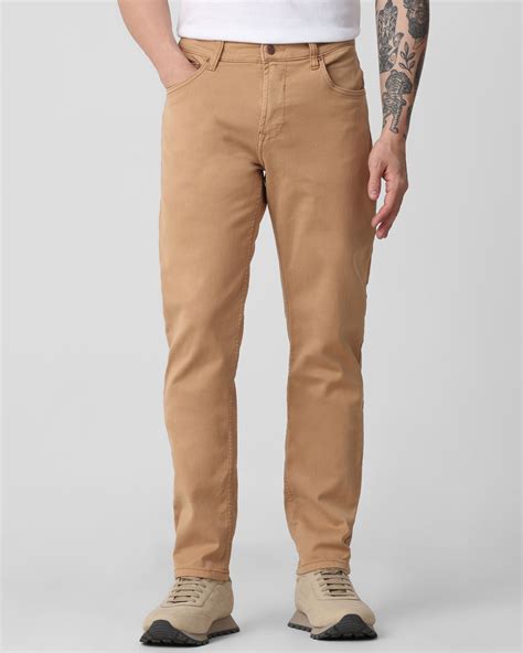 Buy Khaki Straight Fit Superstretch Coloured Jeans Online at Muftijeans