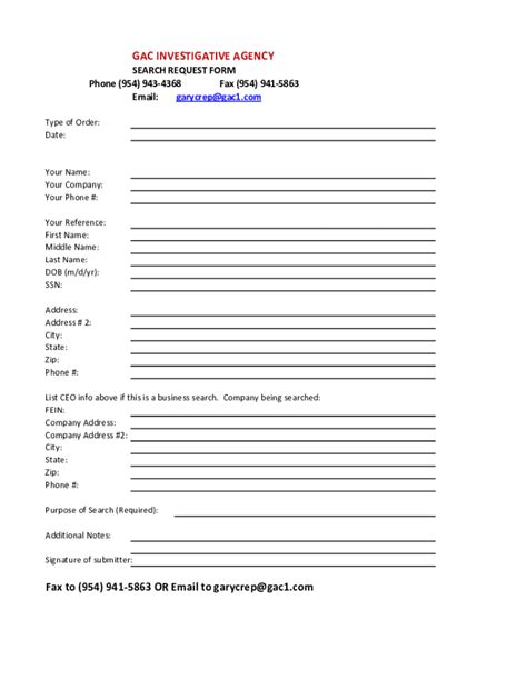 Fillable Online Search Form.xlsx Fax Email Print - pdfFiller