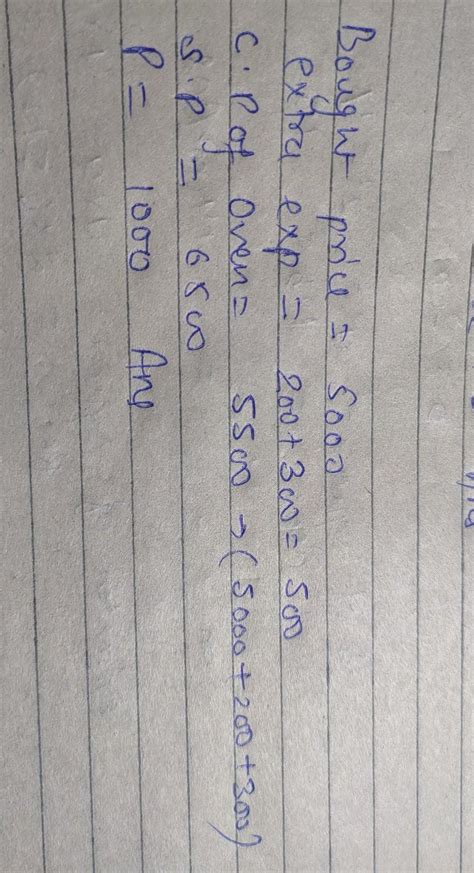 Shopkeeper brought and oven for rupees 5000 and sold it for rupees 6500 ...