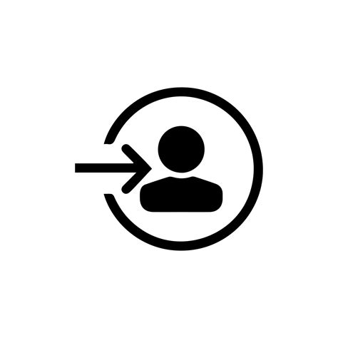 Login Icon in trendy flat style isolated on white background. Approach ...