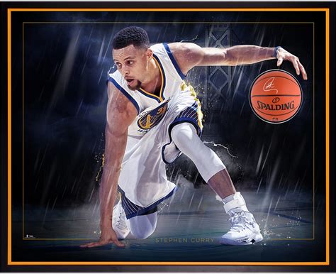 Stephen Curry Golden State Warriors Framed 60" x 48" Gamebreaker ...