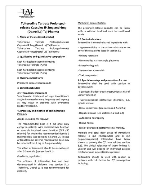 Detrol And Detrol La