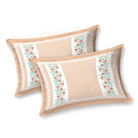 Peach Eco Friendly Pure Cotton King Size Double BedSheet – JaipurFabric®