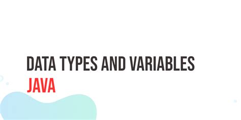 Variables and Data Types in Java 的图像结果