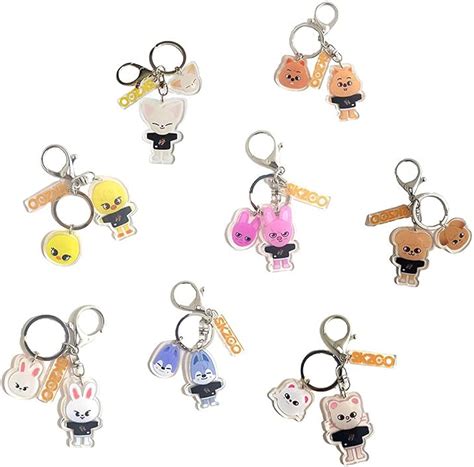Buy Luoyou KPOP Stray Kids SKZOO Cartoon Character Acrylic Key Chain ...