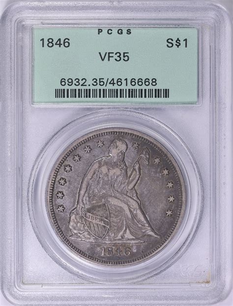 1846 Seated Liberty Silver Dollar PCGS VF-35 OGH (Toned) (Item 1865766 ...