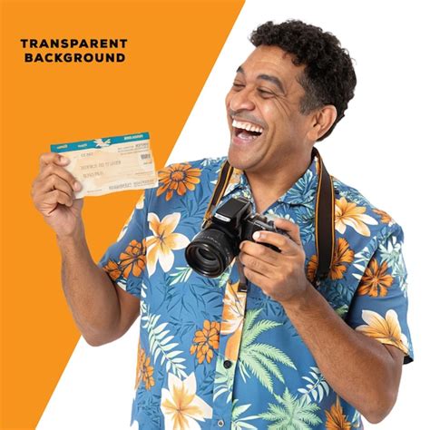 Travel photography model on transparent psd background | Premium PSD