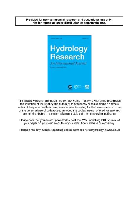 History and Perspectives of Hydrological Catchment Modelling (Hydrology ...
