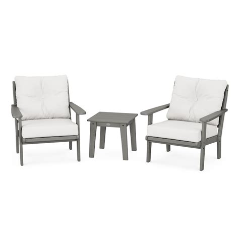 allen + roth by POLYWOOD Oakport 3-Piece Patio Conversation Set with ...