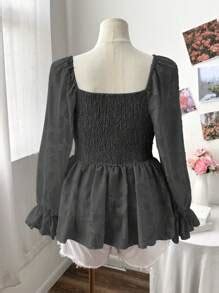 SHEIN SunnyBelle Women Elegant French Style Laser-Cut Decor Waist ...