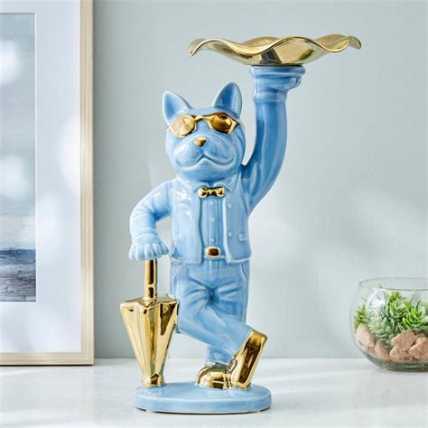 Buy Souvenir Ceramic Dog with Platter Figurine from Home Centre at just ...