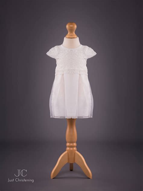 Mintini White Baptism Dress Girls, with knickers and Bonnet - Just ...