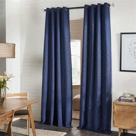 Buy DECO WINDOW Antarctica Blue Set of 2 Blackout Door Curtains from ...