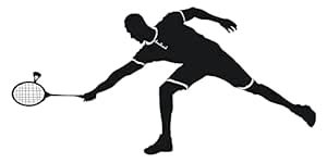 Creative cave Wall Sticker,Wall Decals Badminton Player Black Wall ...