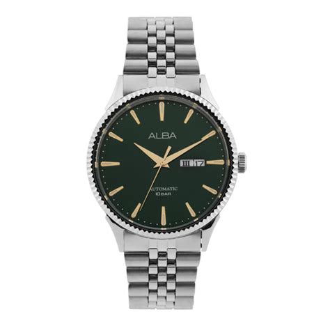 AL4235X1 Emerald Green Silver Strap Mechanical-AL4235X1