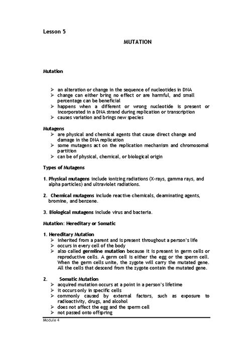 Image result for Biology Ordinal Level Mutation Lesson
