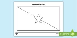 French Guiana Flag Dot to Dot Worksheet | Pencil Control