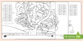 Autumn Counting Worksheet Spanish (teacher made) - Twinkl