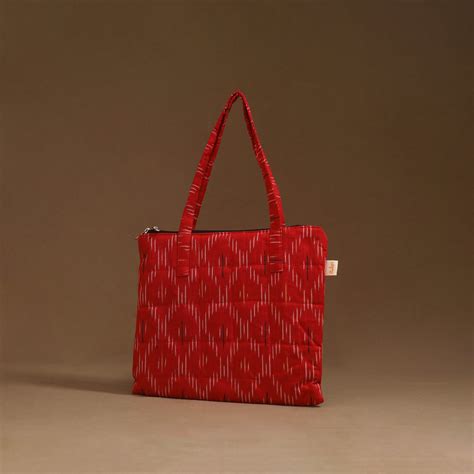 Red Handcrafted Quilted Handbag