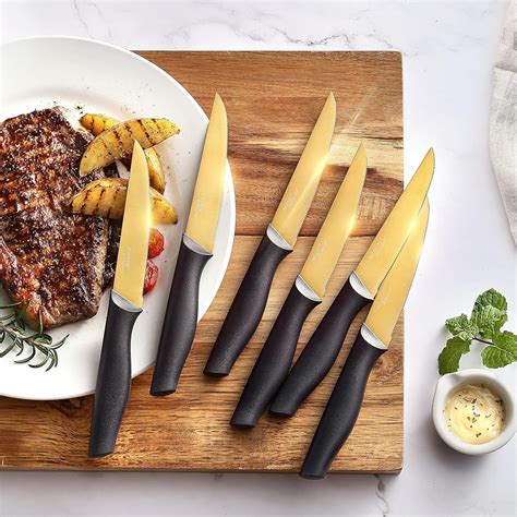 MarcoAlmond Marco Almond Gold Knife Set With Block KYA23, 14 India | Ubuy