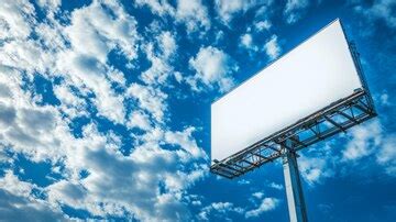 A large billboard is on a pole in the sky | Premium AI-generated image