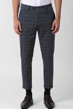 Buy Men Grey Check Trousers Online - 433479 | Peter England