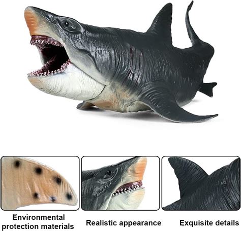 Buy Large Shark Toys Megalodon 10.6”, Realistic Shark Toy Figures ...