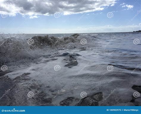 Pacific Ocean Waves with Dirt from Waimea River at Waimea Beach on ...