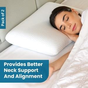 Sleepsia Memory Foam Orthopedic Bed Pillow for Sleeping & Neck Pain ...