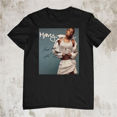 Mary J. Blige Signed Men T-shirt Black Short Sleeve S to 5XL 3F225 ...