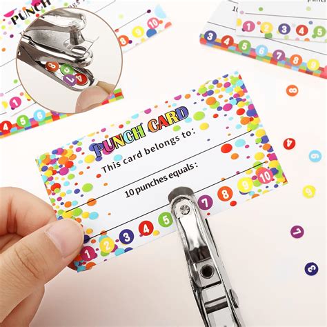 Buy 200 Pcs Behavior Punch Cards with Hole Puncher for Kids Reward ...