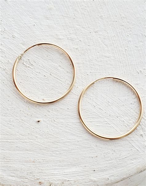 Wholesale 14K Gold-Filled Endless Hoops Earrings -35mm by Sosie Designs ...