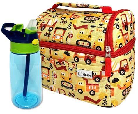 Buy Toddler Lunch Bag and Water Bottle Set, Lunch-Box for Boys Kids ...