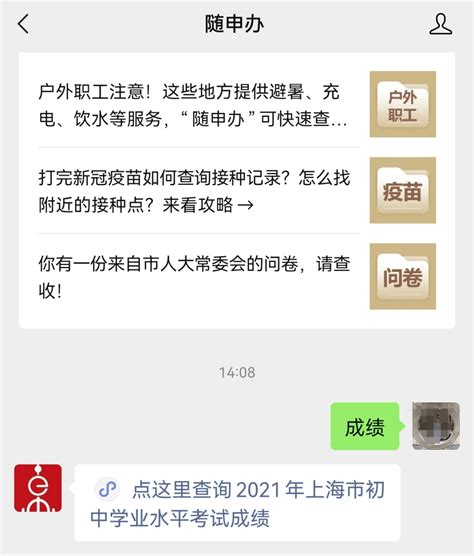 2021年上海市初中学业水平考试成绩公布！“一网通办”“随申办”可查_程序和
