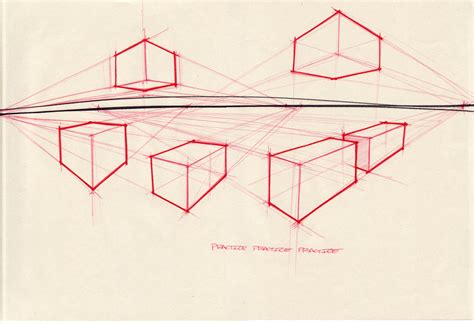 Image result for One Point Perspective Drawing Boxes