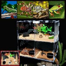 Buy Acrylic Reptile Tank Insect Spiders Lizard Breeding Box Cage Pet ...