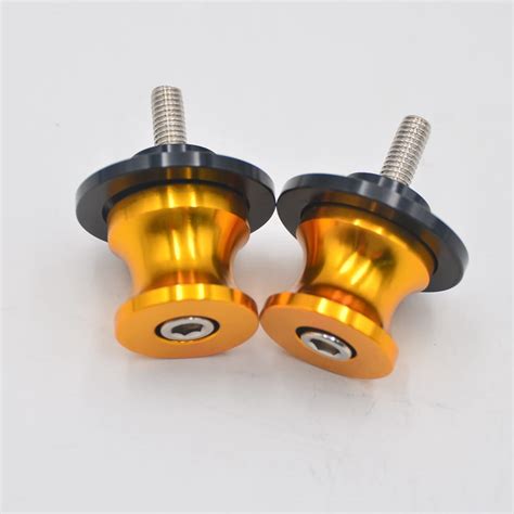 Swing Arm Spool 2PCS 6mm Motorcycle CNC Rear Stand Swing Arm Spool ...