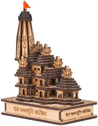 HNA GIFTING Shri Ram mandir Ayodhya 3D Wood Tempal for Home Decoration ...