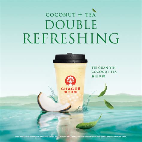 CHAGEE: Tie Guan Yin Coconut Tea Series | Main Place Mall