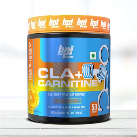 BPI Sports CLA + Carnitine Powder – 300g (50 Servings) Orange Flavor ...