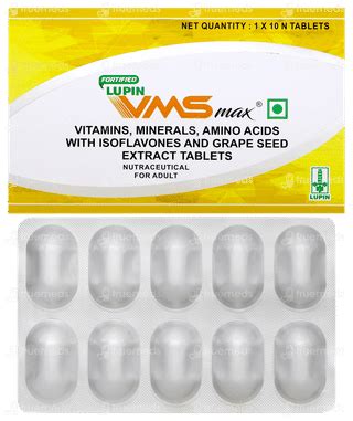 Lupin Vms Max Tablet 10 - Uses, Side Effects, Dosage, Price | Truemeds