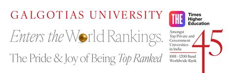 Galgotias University Shines Globally with Prestigious Rankings in THE ...