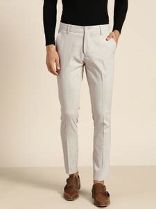 INVICTUS Slim Fit Men White Trousers - Buy INVICTUS Slim Fit Men White ...