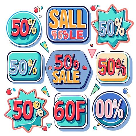 Versatile promotion labels collection for effective marketing and ...