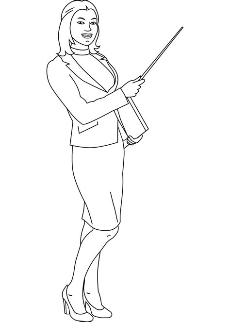 Print Teacher coloring page - Download, Print or Color Online for Free