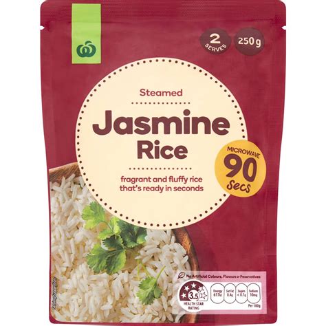 Calories in Woolworths Microwave Jasmine Rice calcount