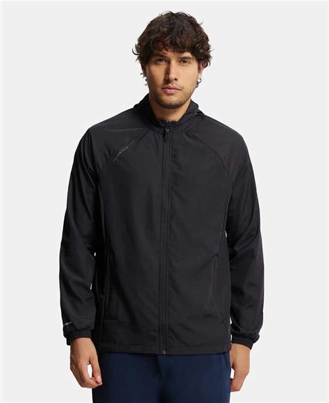 Buy Microfiber Water Resistant Convertible Hoodie Jacket - Black MV40 ...
