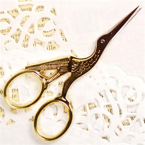 Ciseaux à broder cigogne - A&A Patrons