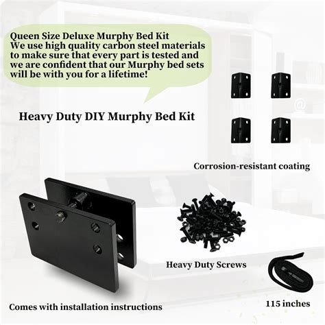 Queen Murphy Bed Kit Vertical Murphy Bed Kit Queen Murphy Bed Hardware ...